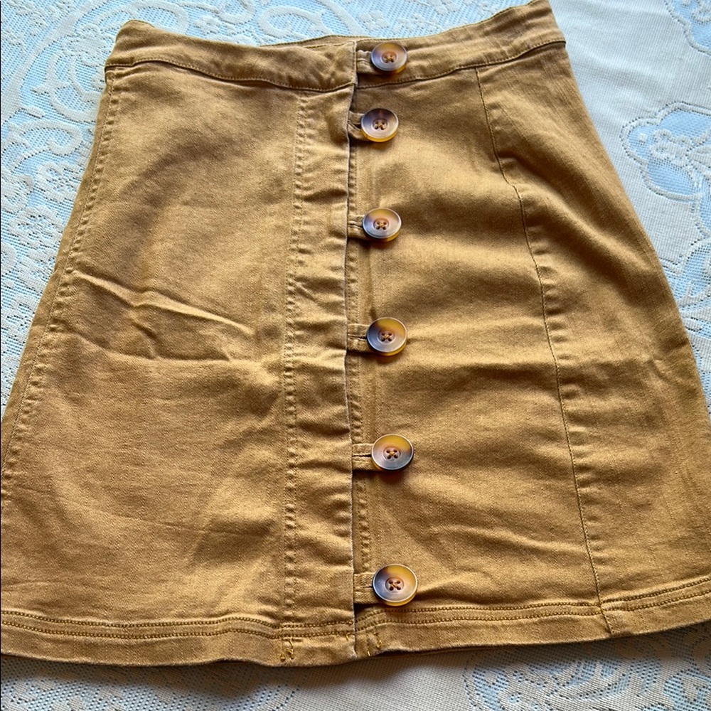Mi Ami Women’s Button Down Denim Like Skirt EUC Has Stretch Small
